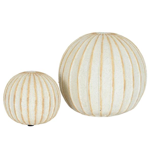 Hill Interiors Grove Ceramic Ball Ornament - White - 