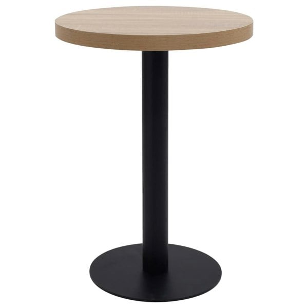 Berkfield Bistro Table Light Brown 60 cm MDF