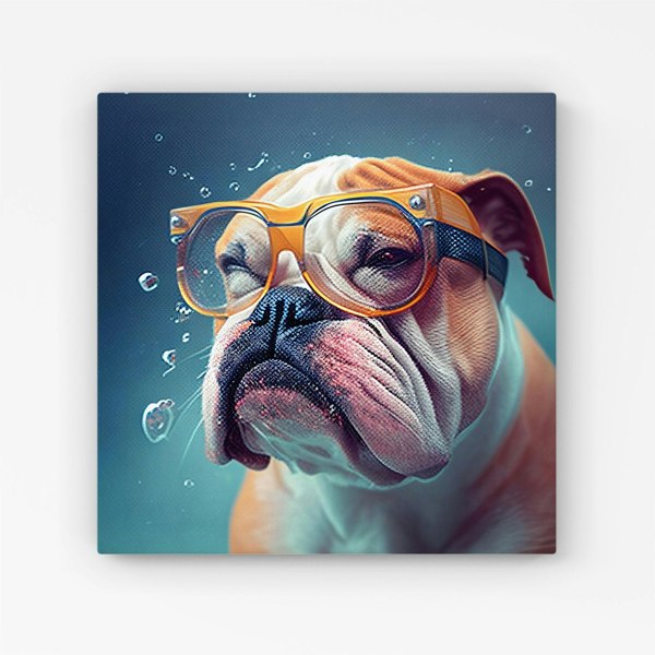 Warren Reed Bulldog Splash Art Canvas