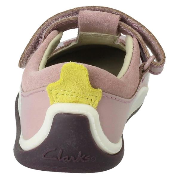 Clarks Girls Clarks Casual T-Bar Shoes Noodle Bright T