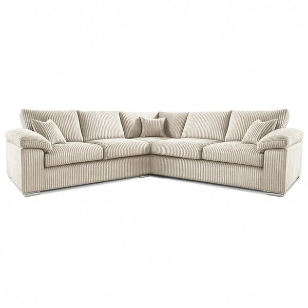 Furnishings For Less Delta Full Jumbo Cord 5 Seater Corner Sofa