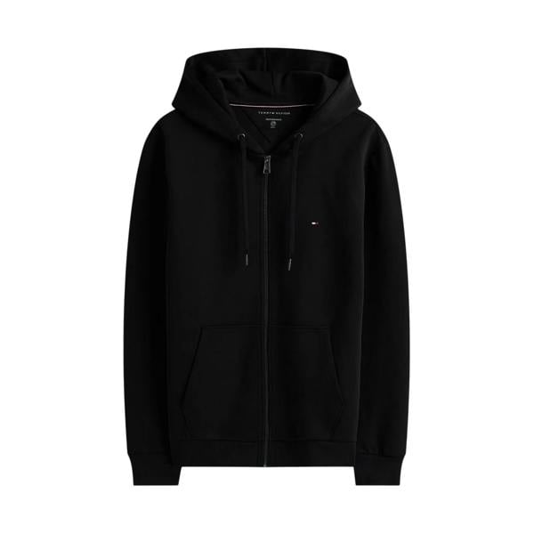Tommy Hilfiger Mens Regular Long-Sleeved Full Zip Hoodie - Black - 