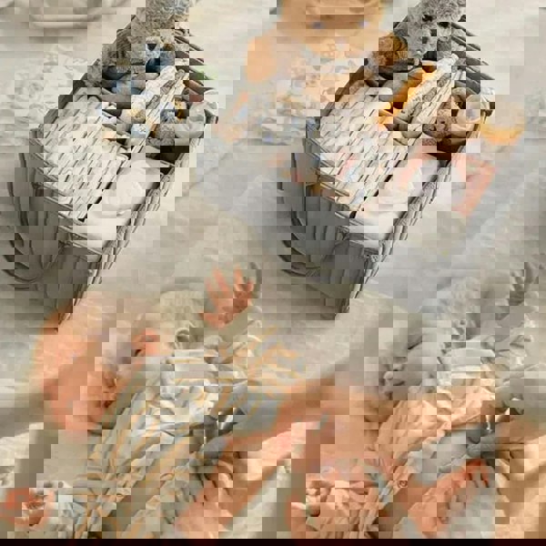 Anymom Anysort Mommy Baby Changing Bag Rectangular Line Pattern Basket Storage Stackers And Caddies Storage Organizer