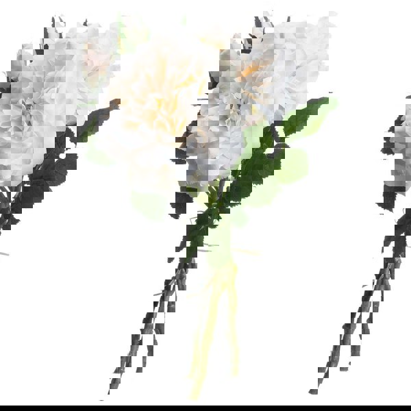 Hill Interiors Artificial Short Stem Rose Bouquet - Peach/Cream