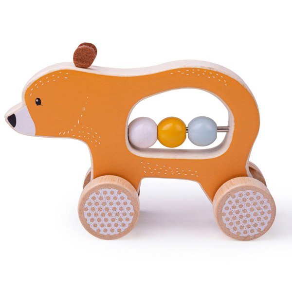 Bigjigs Toys 32005 Push Along Bear - FSC 100%