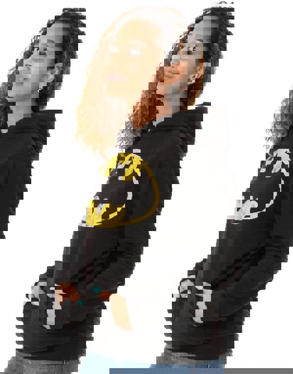 DC Comics Womens Black Batman Logo Hoodie