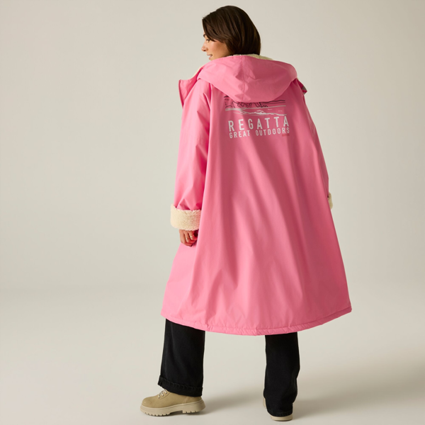 Regatta Unisex Adult Waterproof Fleece Lined Changing Robe - Pink Lemonade