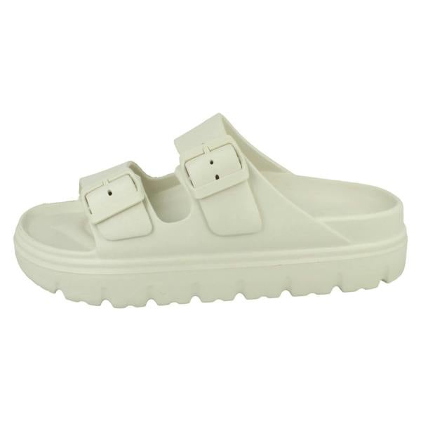 Spot On Ladies Spot On Casual Buckle Detail Sliders Sandals F12101