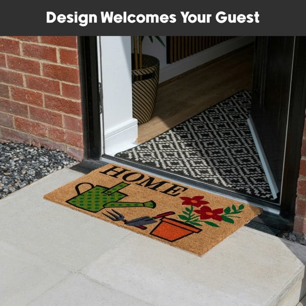 JVL Eco-Friendly Latex Backed Coir Entrance Doormat, 45x75cm - Gardener