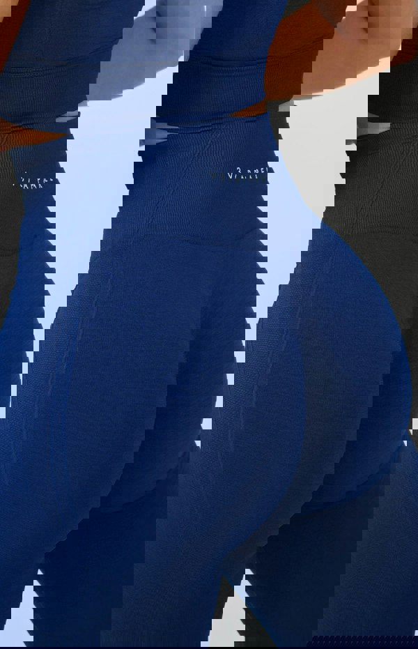 V3 Apparel Tempo Seamless Scrunch Leggings - Midnight Blue