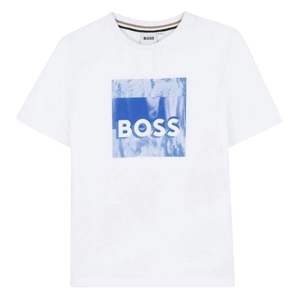 Boss Childrens/Kids Cloud Logo Regular T-Shirt - White - 