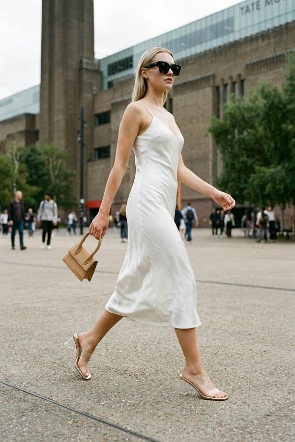 ikrush Genevieve Clear Strap Low Block Heel Mules