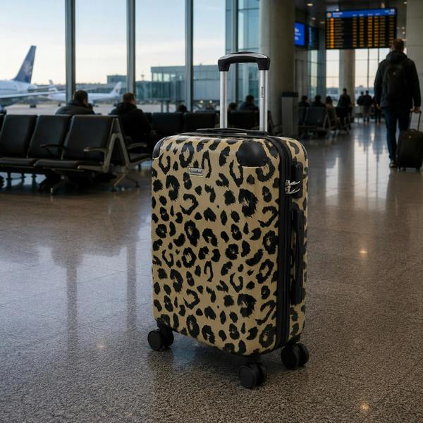 Groundlevel Animal Print 20" Hard Shell Cabin Suitcase Lightweight Spinner Carry On