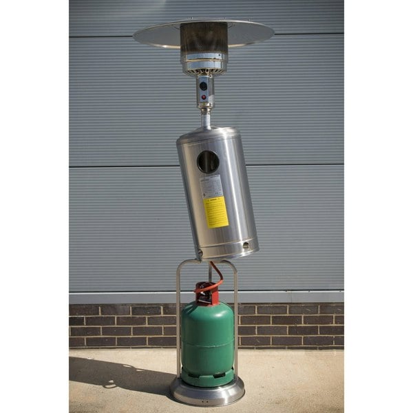 13kW Steel Propane Gas Tower Patio Heater - Outdoor Garden Dining Radiator Set - LoopsDirect