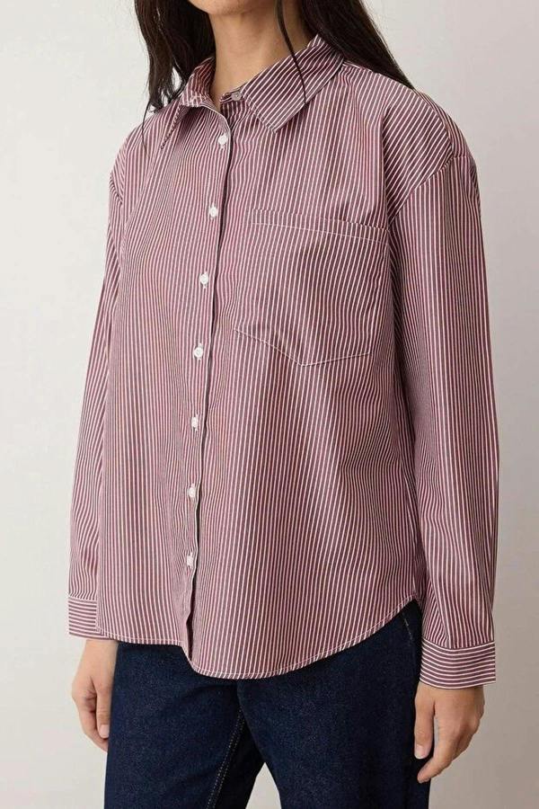 WOVCOR Striped Oversize Shirt