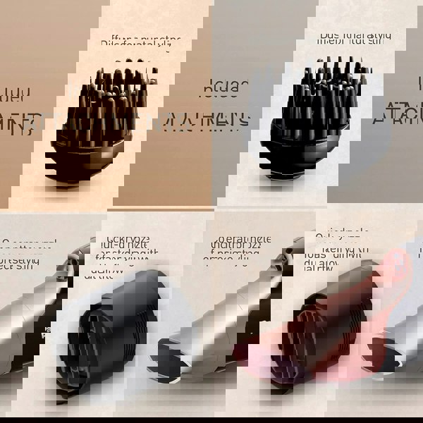 Panasonic EH-NA67 nanoe Hair Dryer with Diffuser and Oscillating Nozzle for Scalp Protection (Pink Gold)