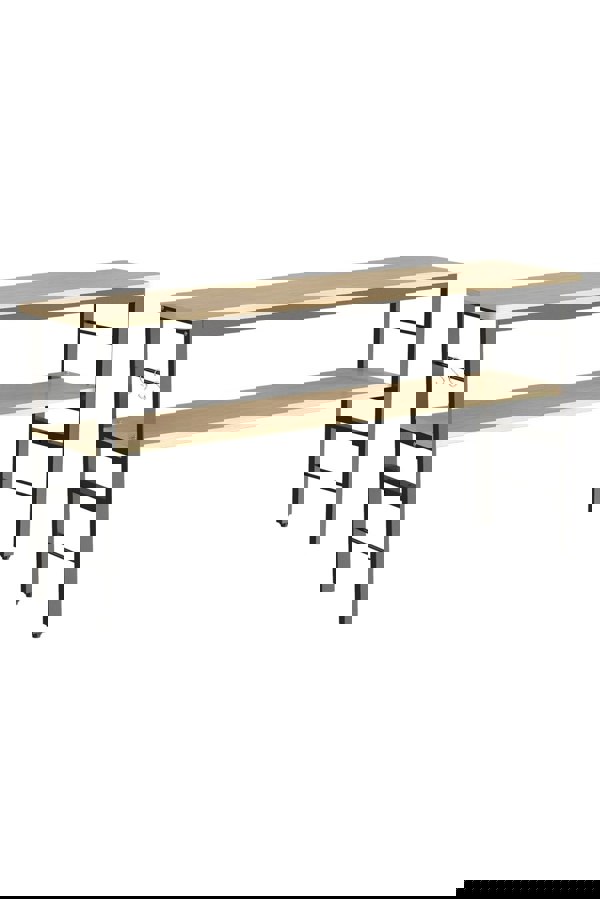 Living and Home 160 cm W x 40cm D x 80 cm H  2-Tier Microwave Stand Shelf Kitchen Organizer with Hooks Black