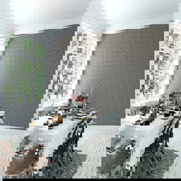 Hoopla Walls Deco Fan - Black 10m Wallpaper