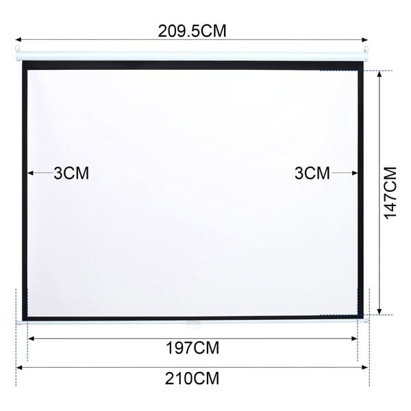 Manual Pull Down Retractable Projector Screen Projector Screens Living and Home