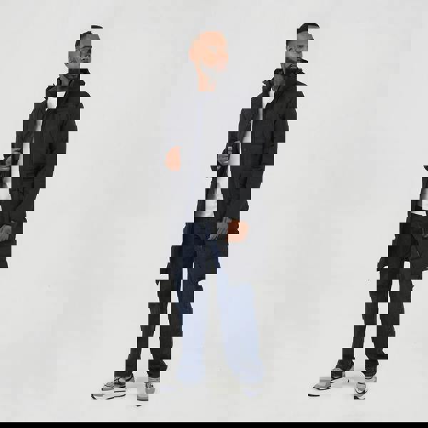 Brave Soul Black Padded Hooded Longline Jacket - Black Image 3