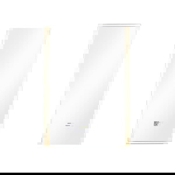 Anti-Fog Aluminum LED Touch Switch Bathroom Vanity Mirror with Clock Bathroom Mirrors Living and Home