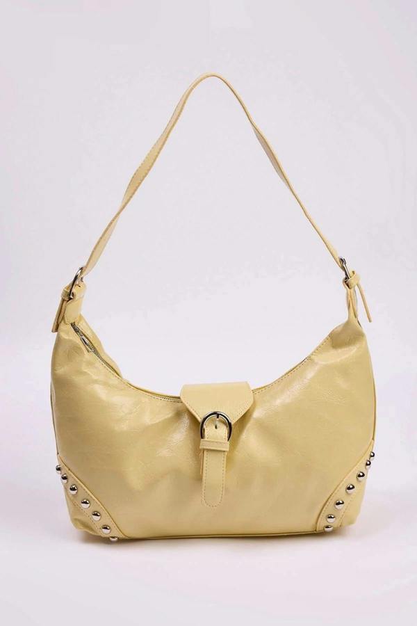 WOVCOR Trok Stone Embellished Belt Buckle Oval Women's Shoulder Bag