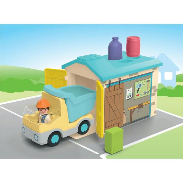 Playmobil JUNIOR: Construction Truck with Garage - 71686 Playset
