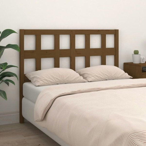 Berkfield Bed Headboard Honey Brown 185.5x4x100 cm Solid Wood Pine