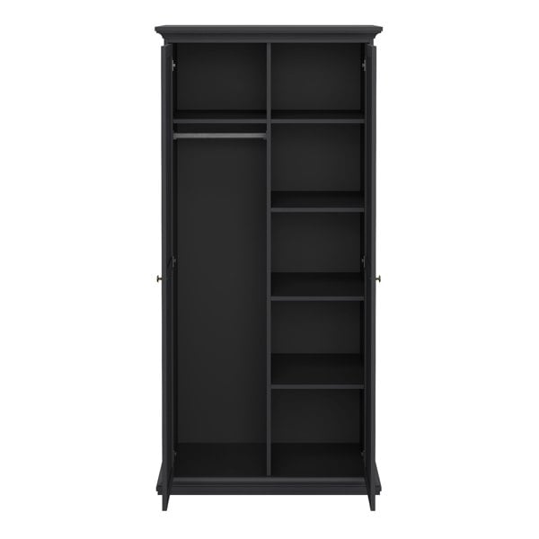 Furniture To Go Paris Wardrobe with 2 Doors in Matt Grey