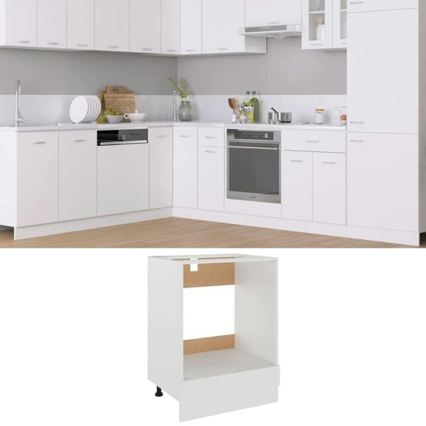 Berkfield Oven Cabinet White 60x46x81.5 cm Engineered Wood