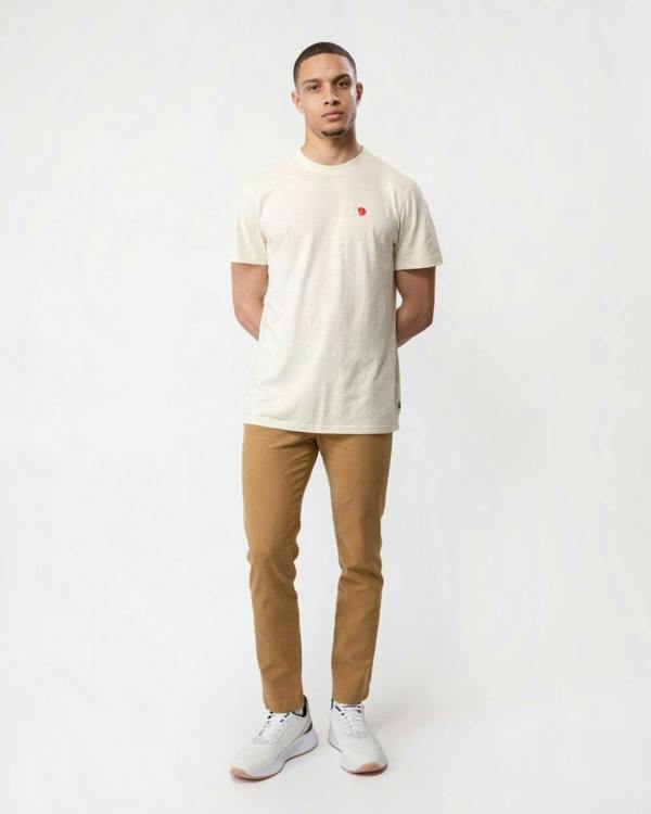 Fjallraven Mens Hemp Blend T-Shirt - Chalk White 113 - CHO - Designer Mens Short Sleeve T-Shirts & Tops