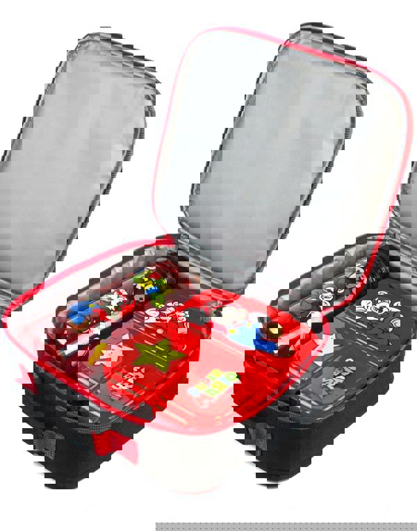 Nintendo Unisex Kids Black Mario Yoshi Print Lunch Bag Bottle and Snack Pot (One Size)