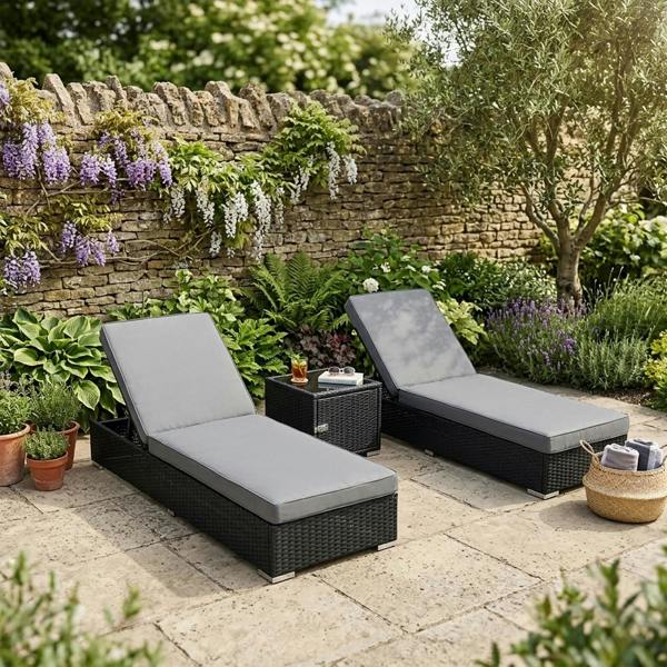 Jardi Rattan Sun Lounger Set
