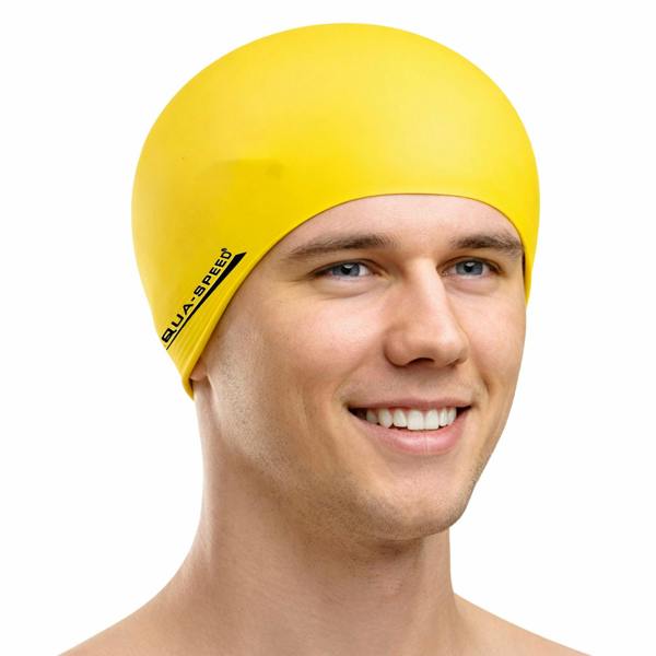 Aqua Speed Unisex Adult Soft Latex Swimming Cap | Comfortable Elastic Flexible Cap