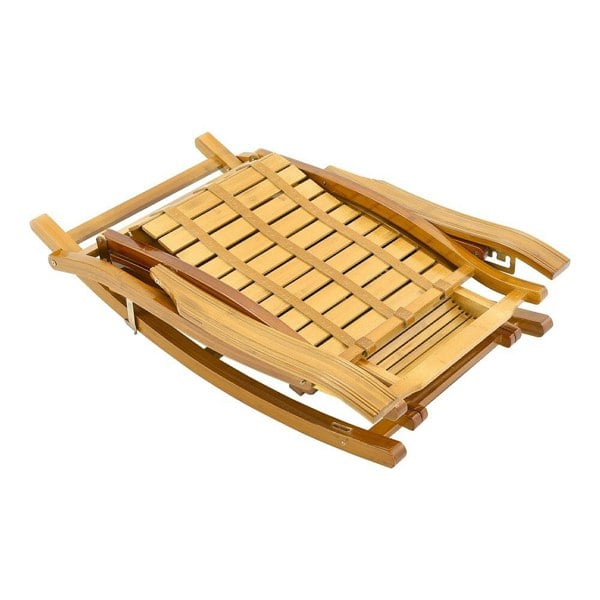 Bamboo Rocking Chair Foldable Recliner Sun Loungers Living and Home