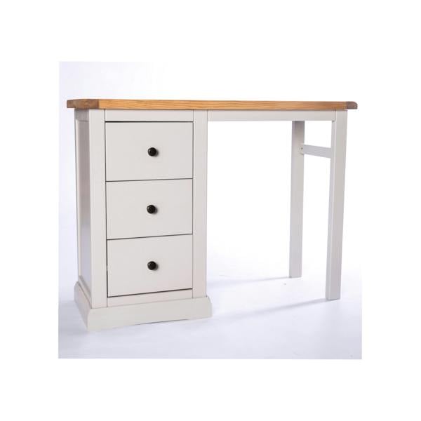 Loreo 3 Drawer Desk - Dressing Table Brass Knob