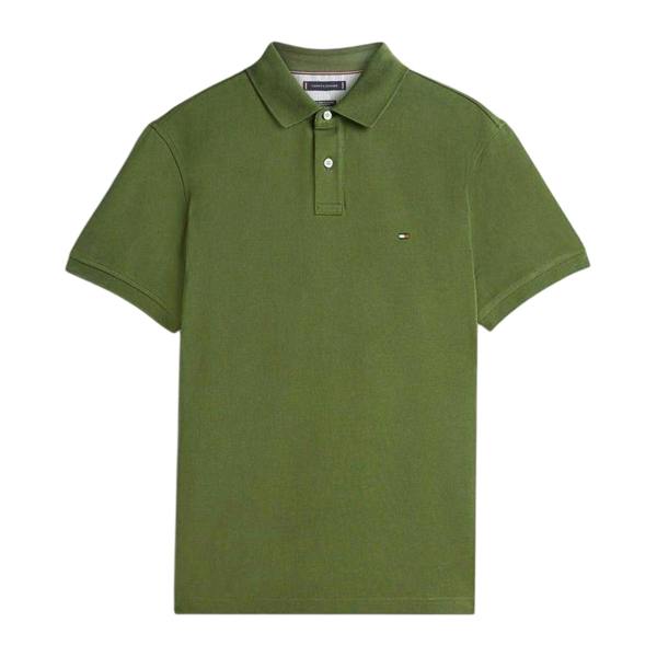 Tommy Hilfiger Mens 1985 Embroidered Logo Polo Shirt - Pine - 