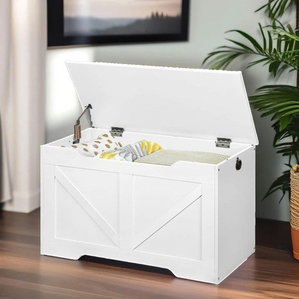 Rafaelo Mobilia Kids Wooden Storage Box White