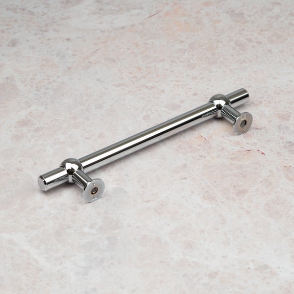 Handle & Home Polished Chrome T-Bar Handle and Knob