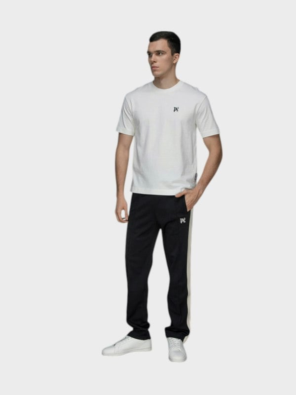 Palm Angels Logo Monogram Shirt White/Beige - Mens