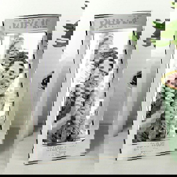 Personalised Memento Company Personalised Silver 5x7 Daddy & Me Photo Frame