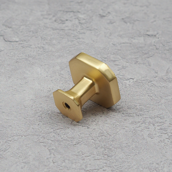 Handle & Home Polished Brass Octagonal Knob and Geometric Handles