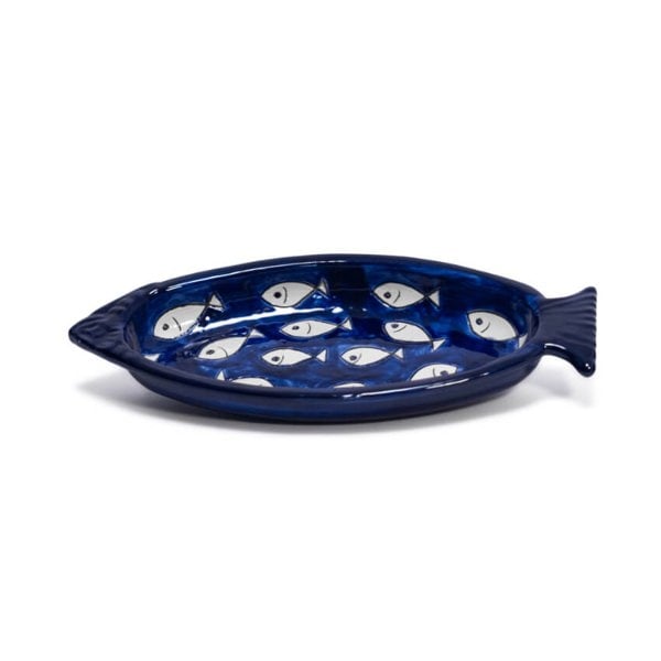White Fish shaped serving Dish - 25 L x 10cm H