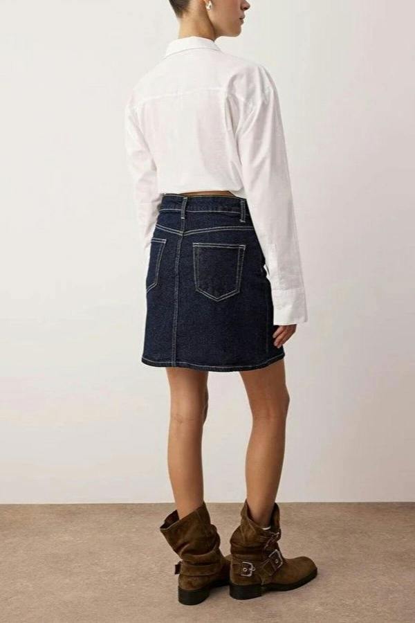 WOVCOR Mini Denim Skirt
