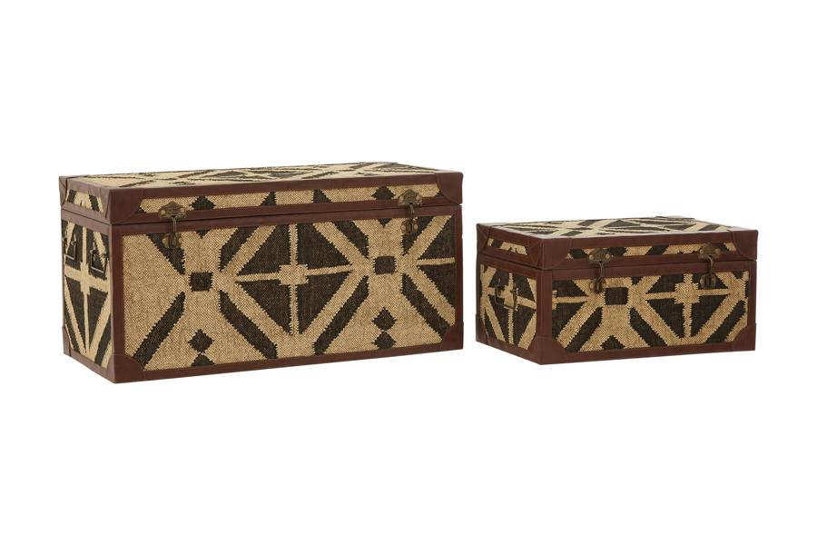 Fifty Five South Aztec Storage Trunks - Set of 2