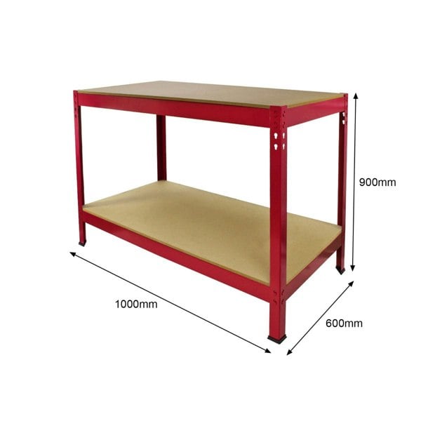 Monster Racking Q-RAX Red Workbench - 100cm