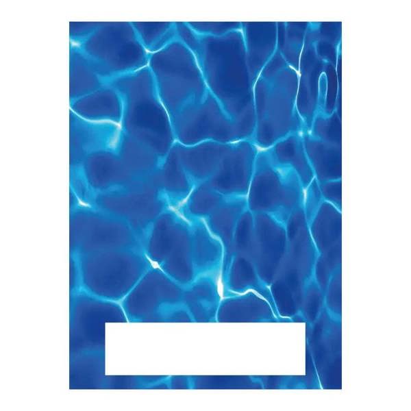 Blue water ripple notebook cover with proud moments extra page label