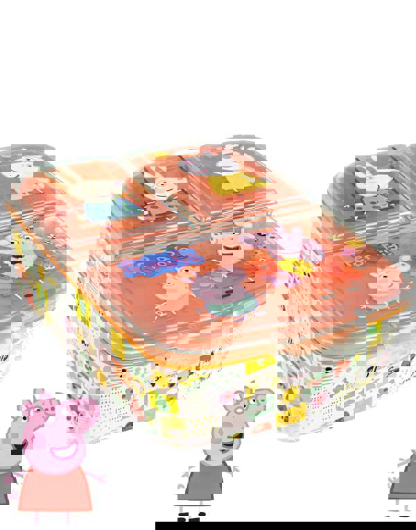 Peppa Pig Girls Blue Multi-Character Placement Prints Lunch Bag Bottle and Snack Pot (One Size)