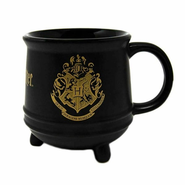 Harry Potter Hogwarts Crest Cauldron Ceramic Mug - Black