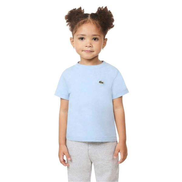 Lacoste Childrens/Kids Basic Embroidered Regular T-Shirt - Light Blue - 
